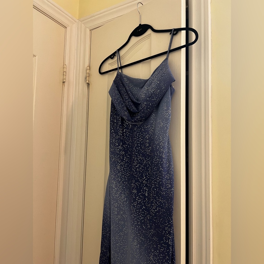 Onyx Nite Blue/Purple Silver Sequin Maxi Dress